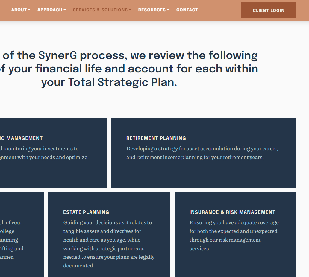 Financial services website